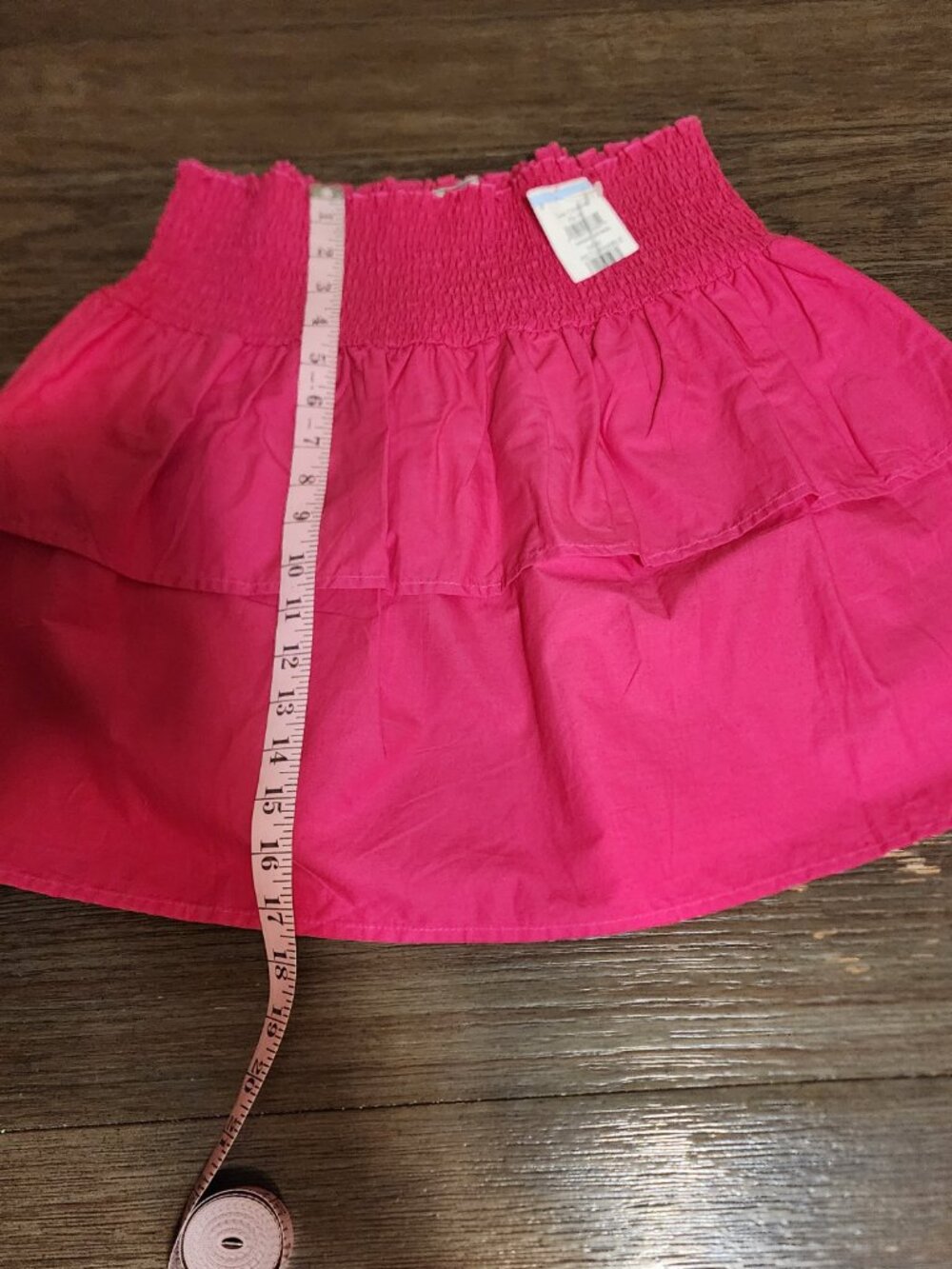 Pink Ruffle Mini Skirt Small Flowy Layered Flirty Y2K Summer NWT - Picture 4 of 9